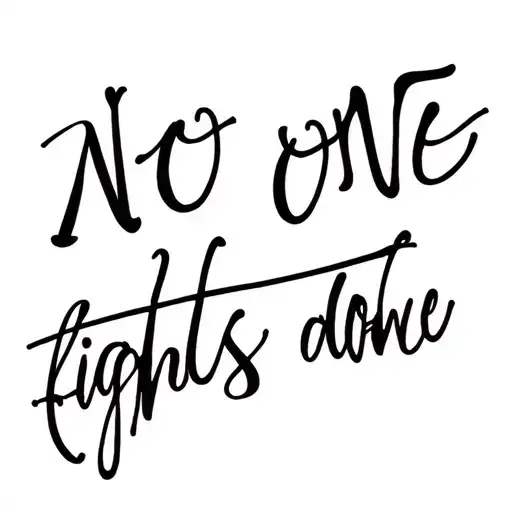 No One Fights Alone Bracelet Tattoo Design In To Golf Course Half Sleeve