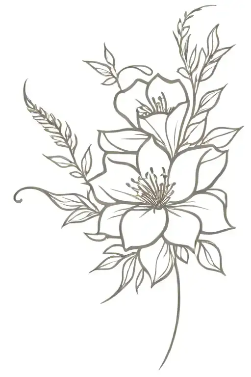Floral Spine Tattoo Design