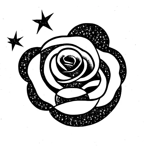 Small Rose And Stars