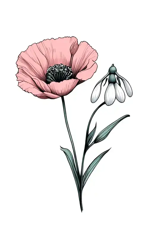 Poppy And Snowdrop