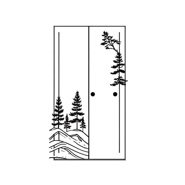 Door Pine Forest