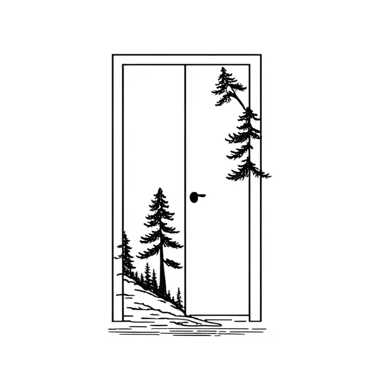 Door Pine Forest