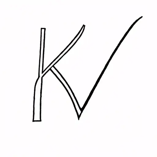 K And V Letter Hugging