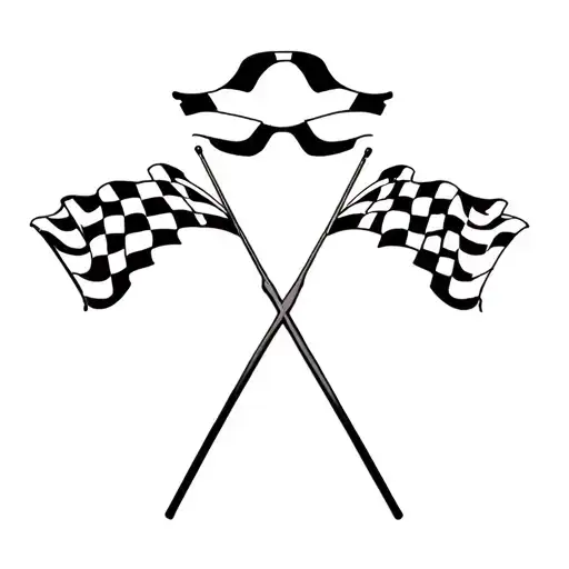 Racing Flags Crossed