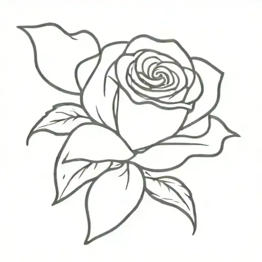 The Ones That Love Us Never Really Leave Us With A Rose Outline