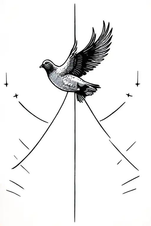 Heaven Gates With A Dove Flys Away