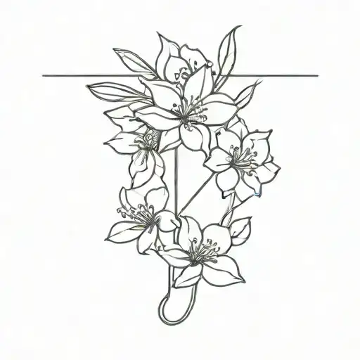 Safety Pin With Flowers