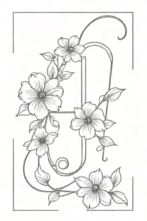 Safety Pin With Flowers Wrapped