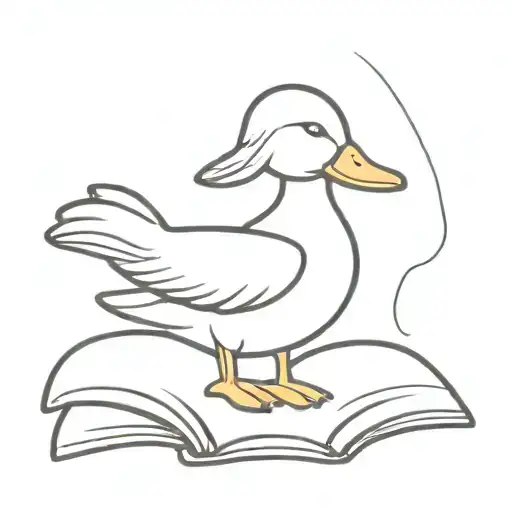 Duck With A Book Open