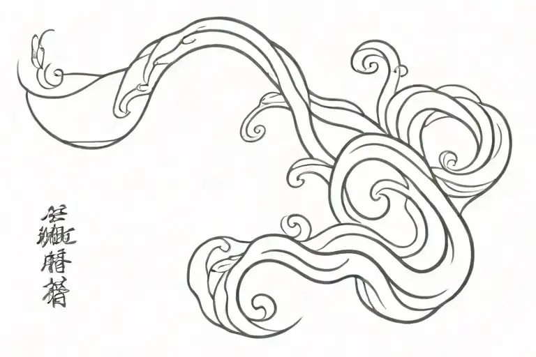 Japanese Waves Flowing