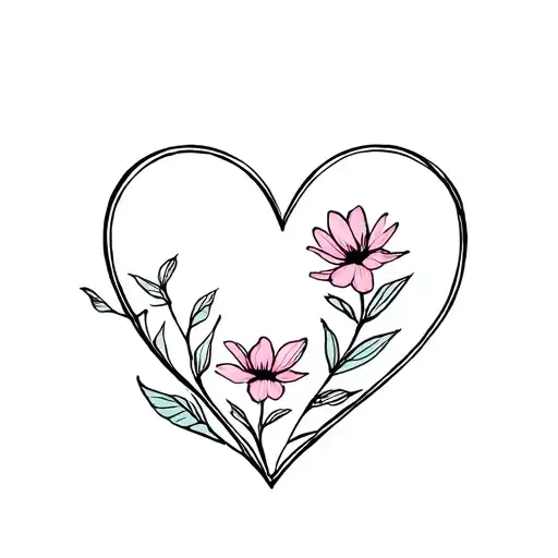 Heart With Flowers