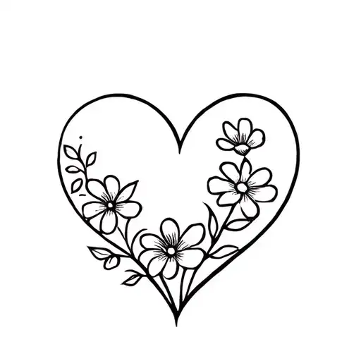 Heart With Flowers