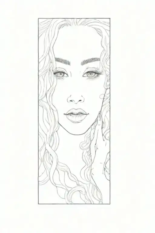 A Woman With Long Curly Hair