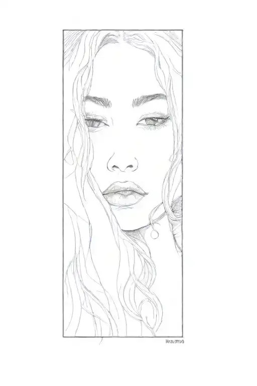 A Woman With Long Curly Hair