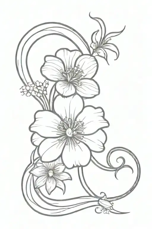 Aries Symbol And Jonquil Flower