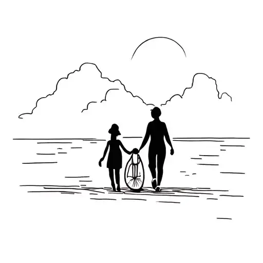 Mom And Daughter Travelling In Rome