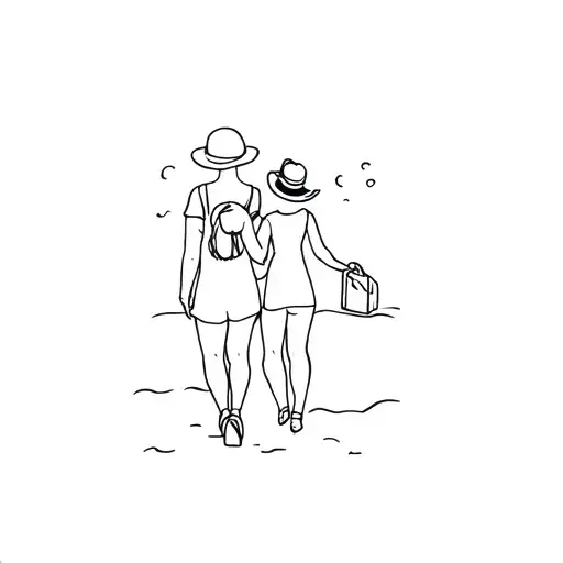 Mom And Daughter Travelling In Rome Mini Tatu