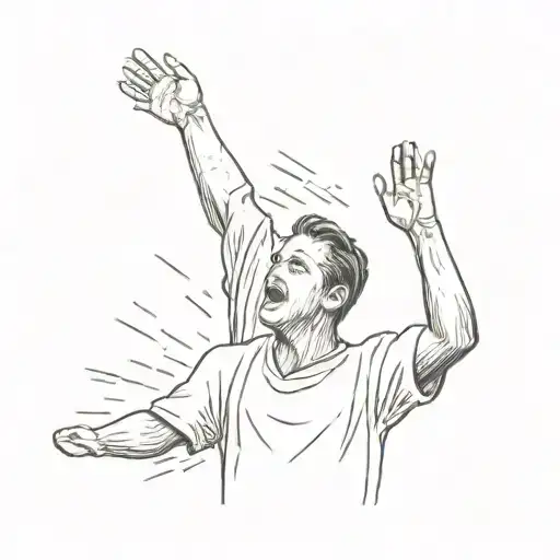 Shawshank Redemption Andy Raising His Arms To The Sky And Bathing In Rain