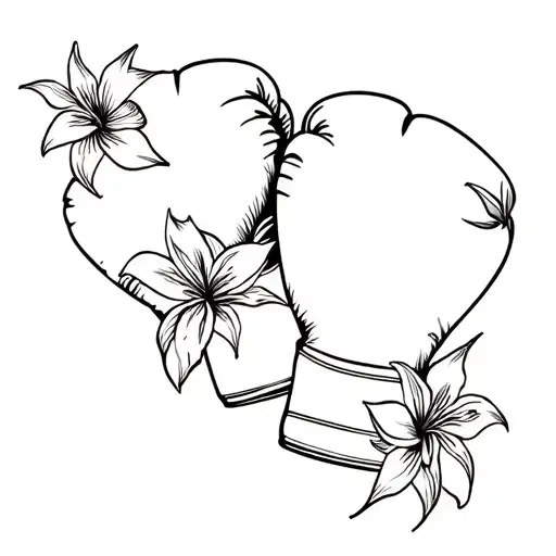 Boxing Gloves And Spiderlilys