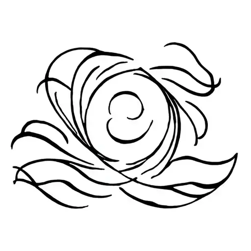 Triskell Symbol Surrounding By Waves