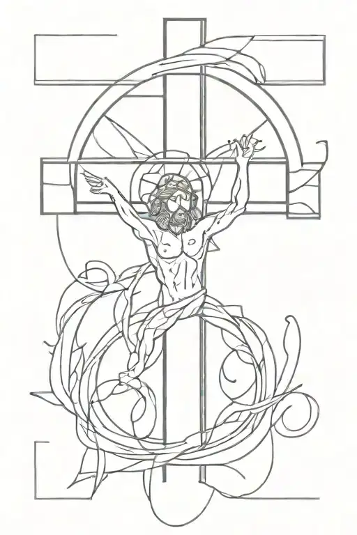 M With Christ Cross