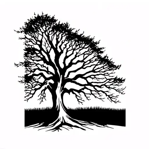 Tree Silhouette Winter No Leafs Growing