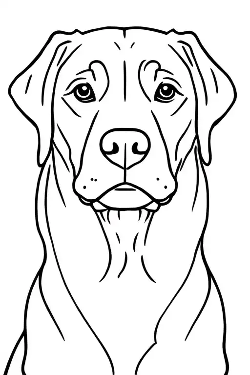Labrador Retriever Only The Face Made