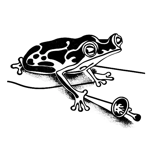 Frog Playing Trumpet