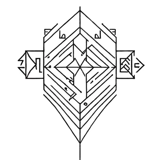 Berber Half Sleeve Tattoo Featuring Iconic Symbols Make It Geometric