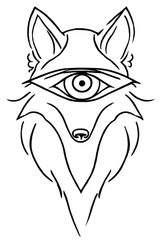 Wolf With Line Through Eye