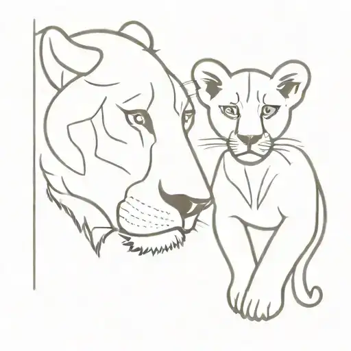 Lioness And Cub