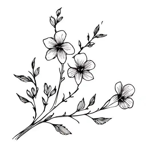 Hawthorne And Violets
