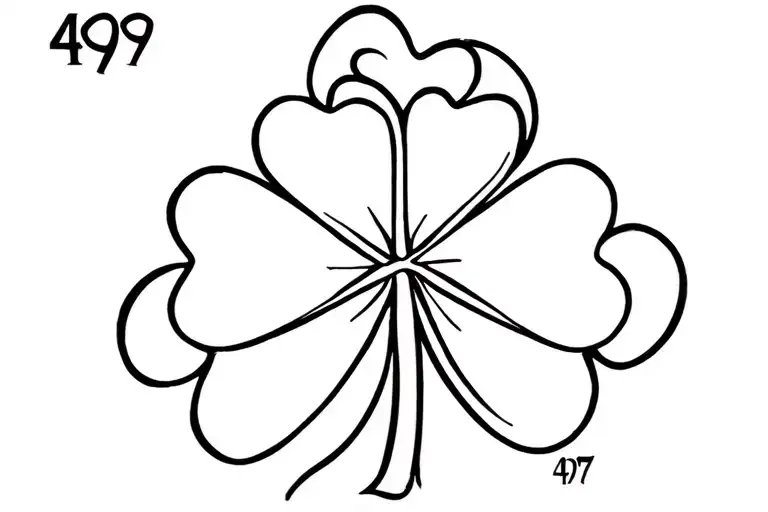 Shamrock With Numbers 4979