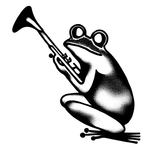 Frog Playing Trumpet