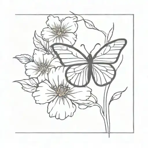 Butterfly And Marigold