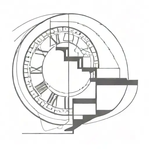 Stairs Towards A Clock