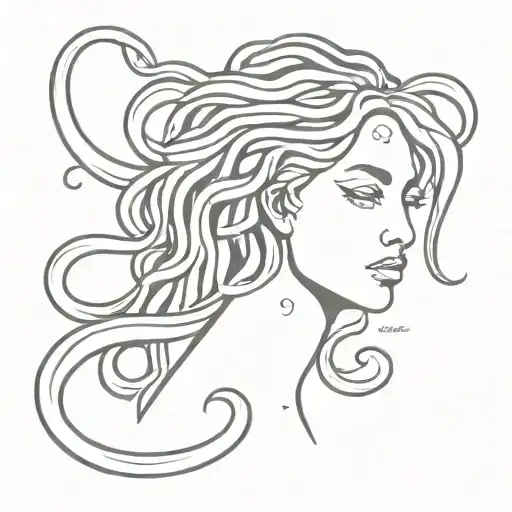 Medusa With Snake Hair