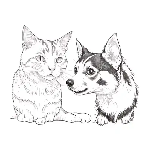 A Cat And A Dog