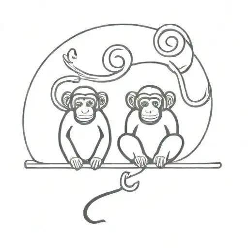 Three Monkeys I Can't See I Can't Hear I Can't Speak