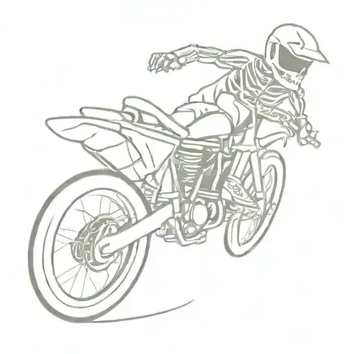 Skeleton Dirt Bike
