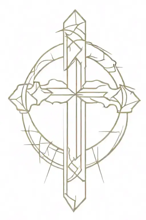 Morning Star With Scalpel Forming A Cross