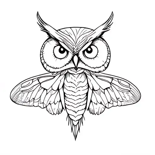 Moth Owl Fine Line