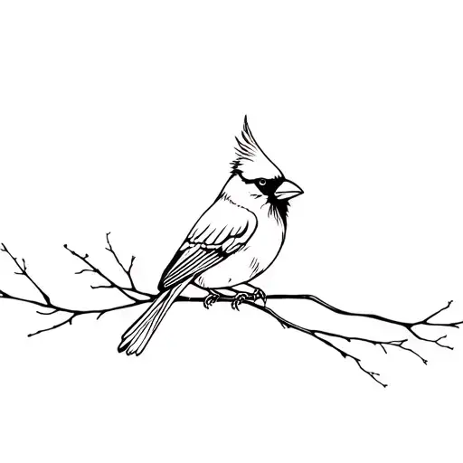 Cardinal Bird Perched