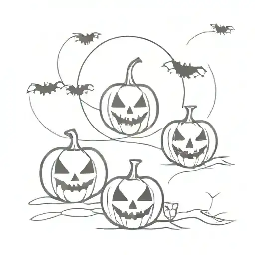 Three Matching Halloween Tattoo Design Inspired