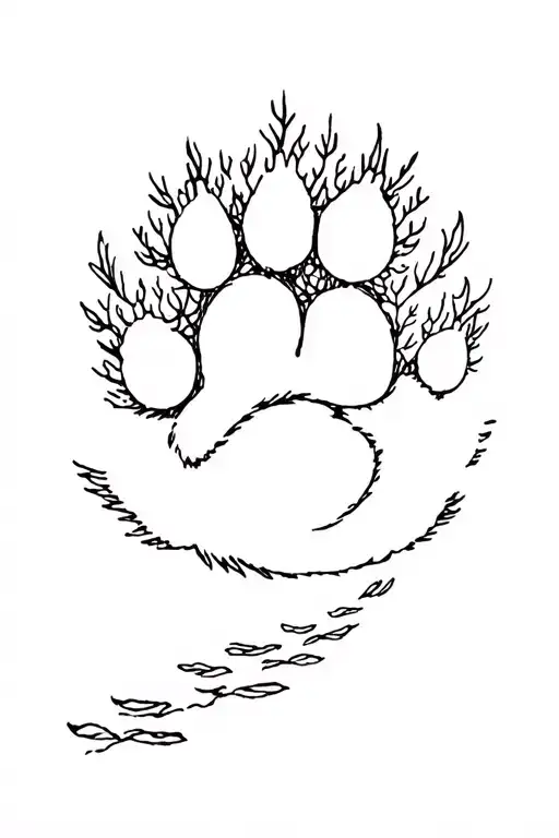 Hedgehog Pawprint Trail Leads Through Forest