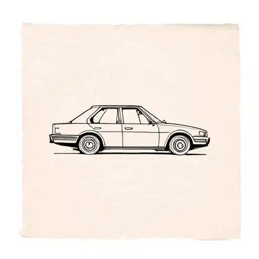 Car Father And Childern