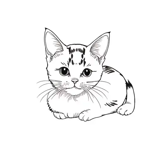 Fullying Kitten With A Tobacco
