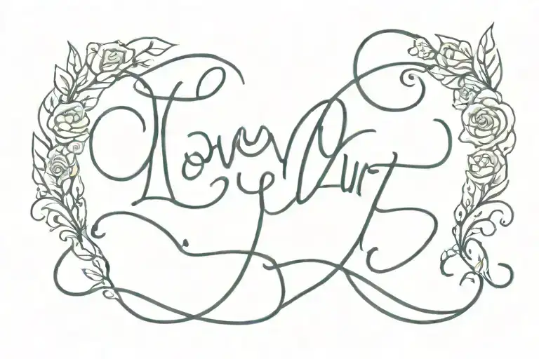 Love Yourz Written Sourounded By Something Faded Out