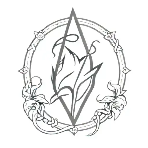 The Number 27 As A Fishing Hook Memorial Tattoo Using An Arrowhead