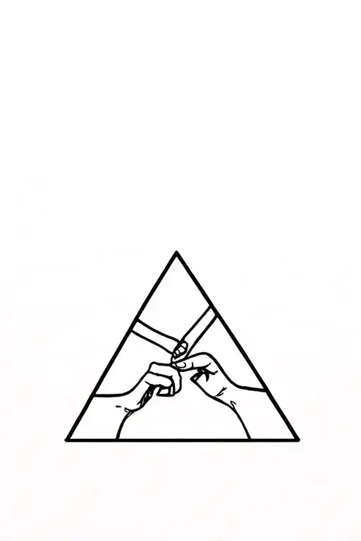 Simple Small Rock Paper Scissors Paper Stone In Triangle